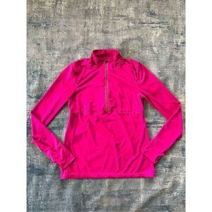 Ideology Bright Barbie Pink Half Zip Athletic Pullover Women's Medium